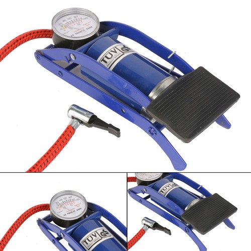 Single cylinder foot - pump, tyre