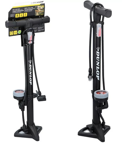 Dunlop black bar floor pump - dunlop,