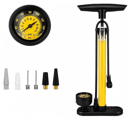 Bike floor pump with - bike, gauge