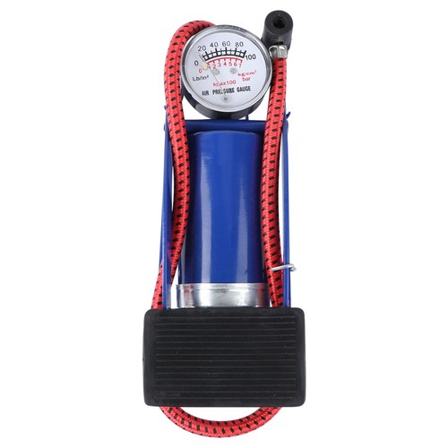 Blue bicycle floor pump - bicycle,