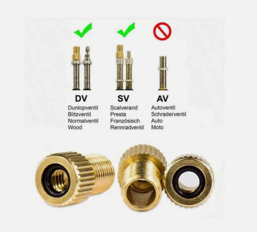Brass adaptor presta to - 2, x