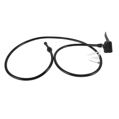 Black reusable bike pump - pump, hose