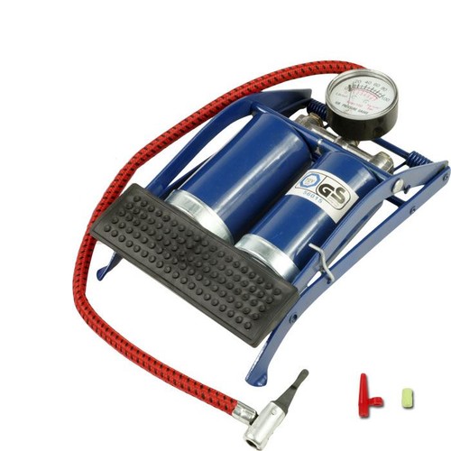 Double barrel foot pump car - double,
