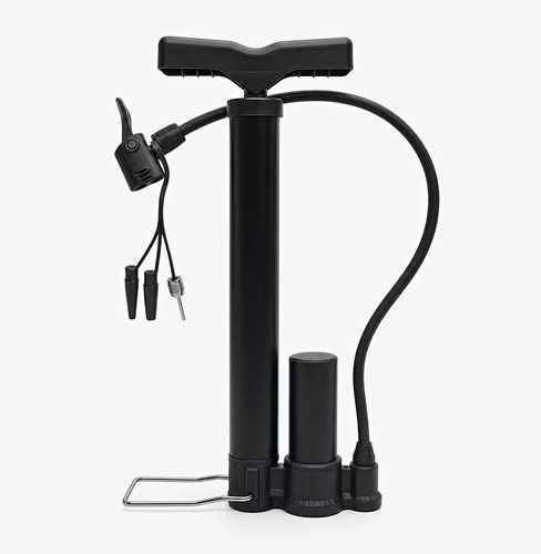 Black floor track bike - black, pump